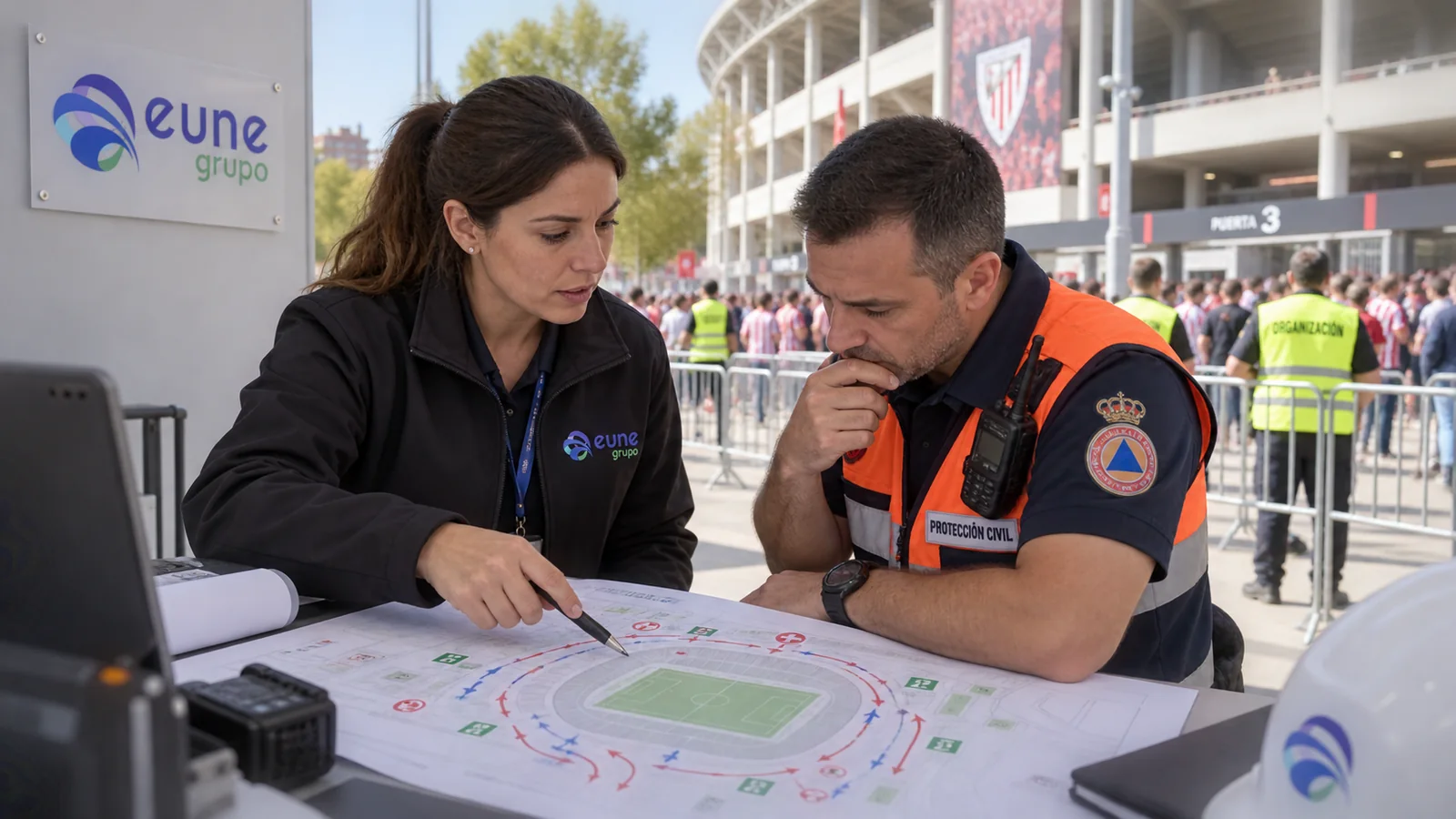 Planificación de un dispositivo de riesgo previsible para un evento